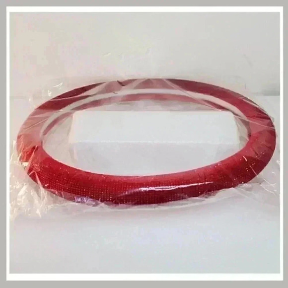 Red Bling Steering Wheel Cover 15" - Picture 4 of 6